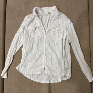 Lucky Brand White Button-Up Shirt
